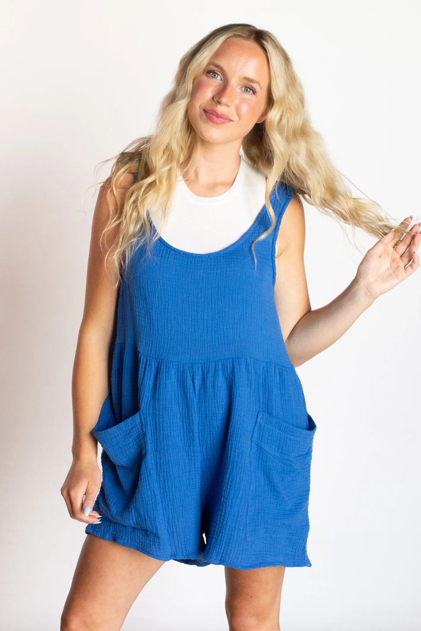 Feels like Freedom Blue Romper