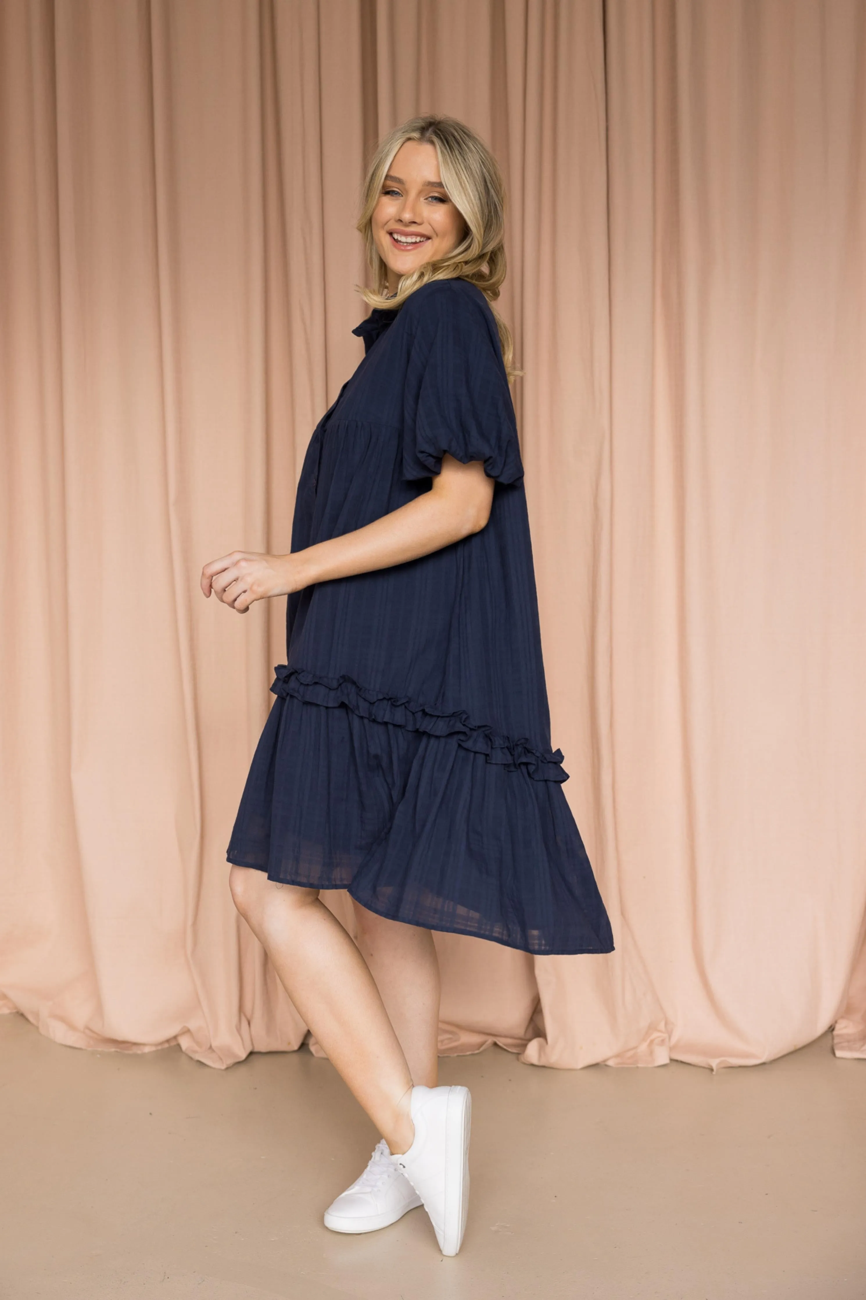 FINAL SALE Petra Dress in Navy