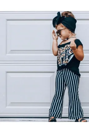 Girls Boho Stripe Bell Bottoms