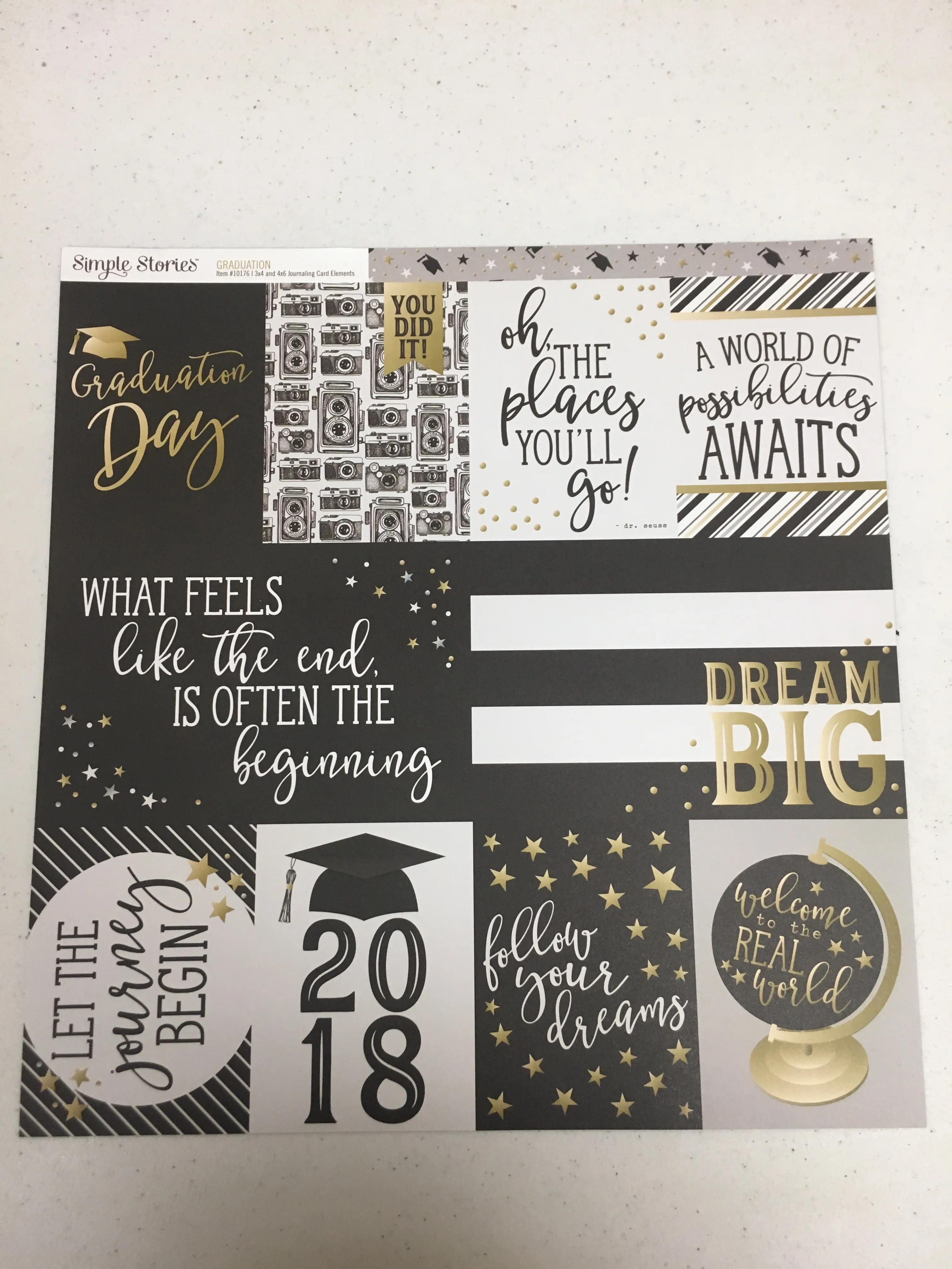 graduation - journaling Card Element - paper