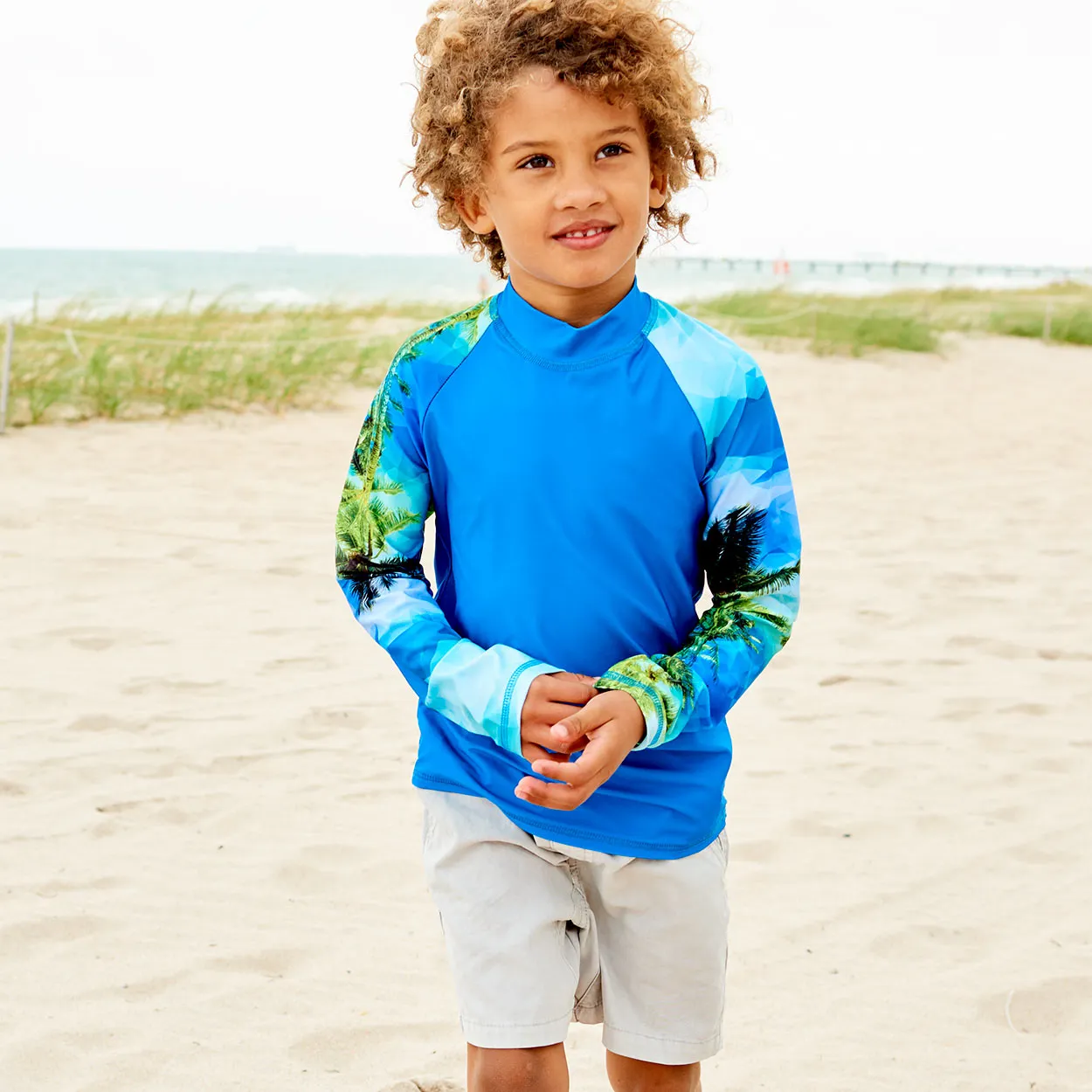 Hawaiian Long Sleeve Rash Guard Top UPF 50 