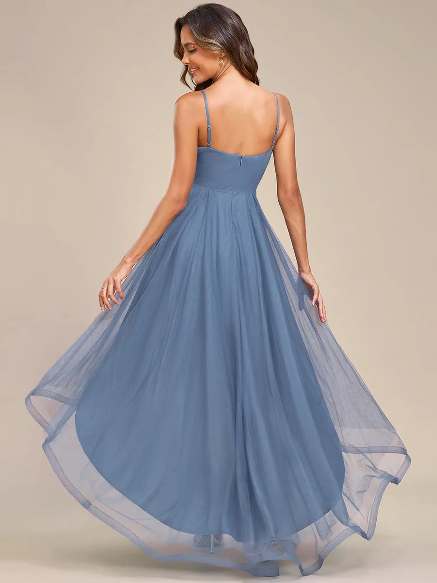 High Low Mesh Appliques Wholesale Prom Dresses