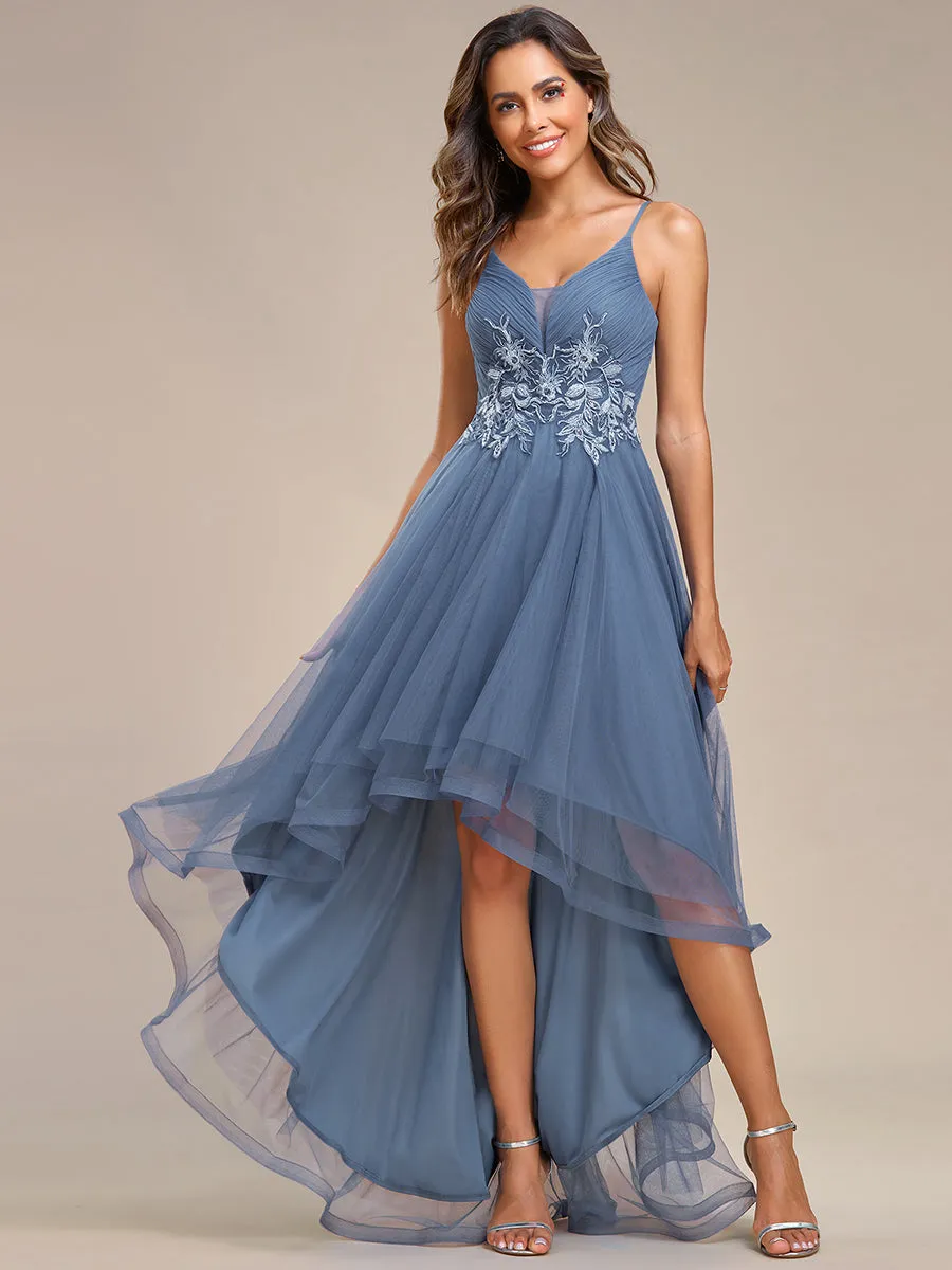 High Low Mesh Appliques Wholesale Prom Dresses