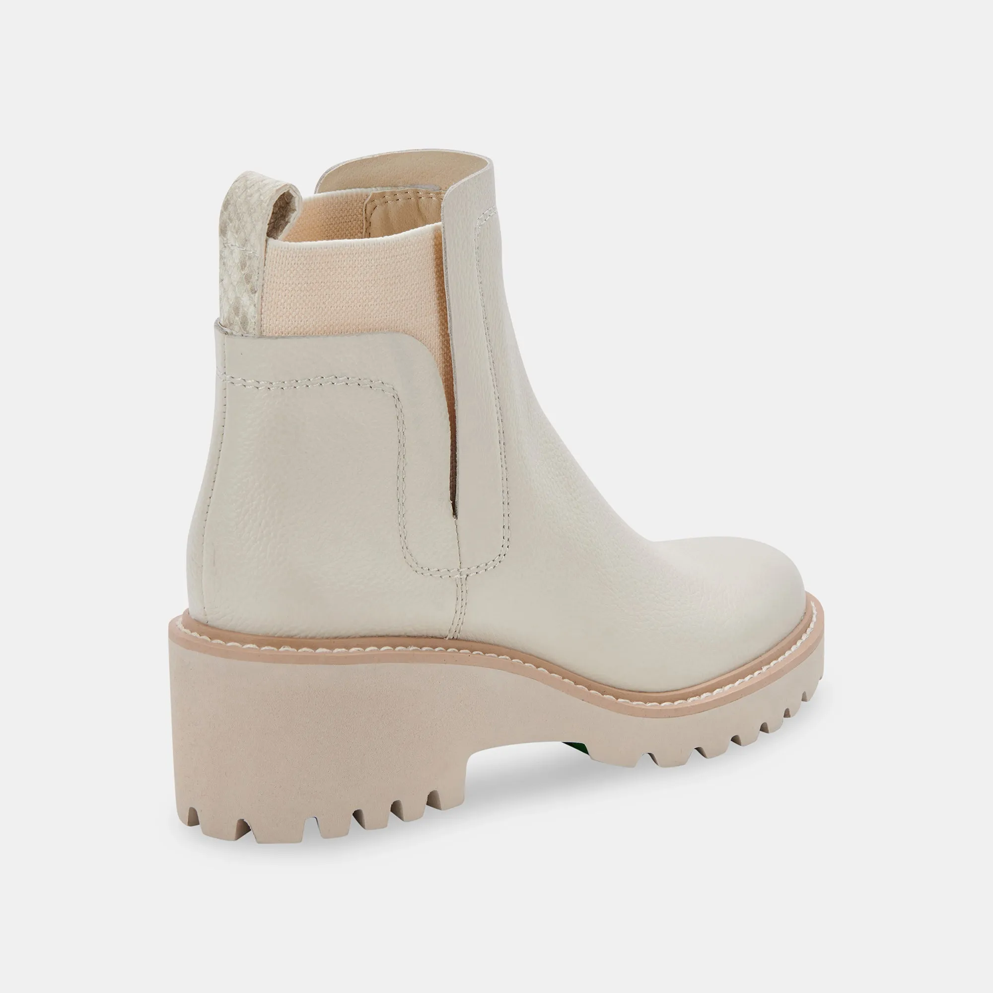 HUEY H2O WIDE BOOTIES OFF WHITE LEATHER