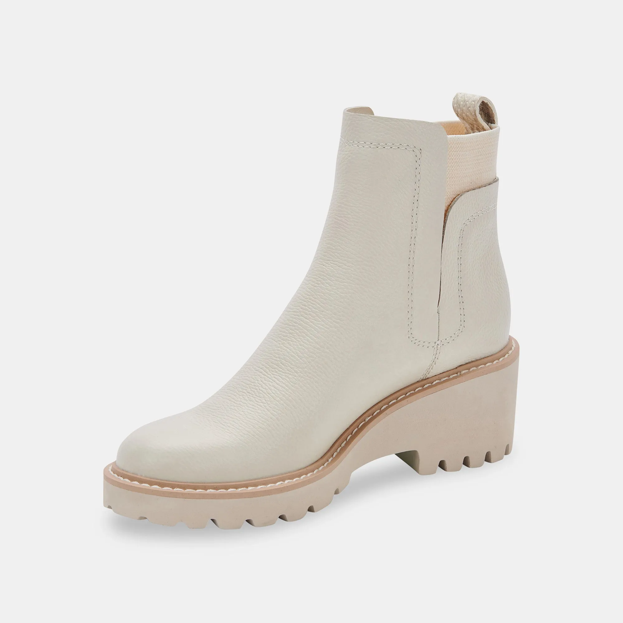 HUEY H2O WIDE BOOTIES OFF WHITE LEATHER