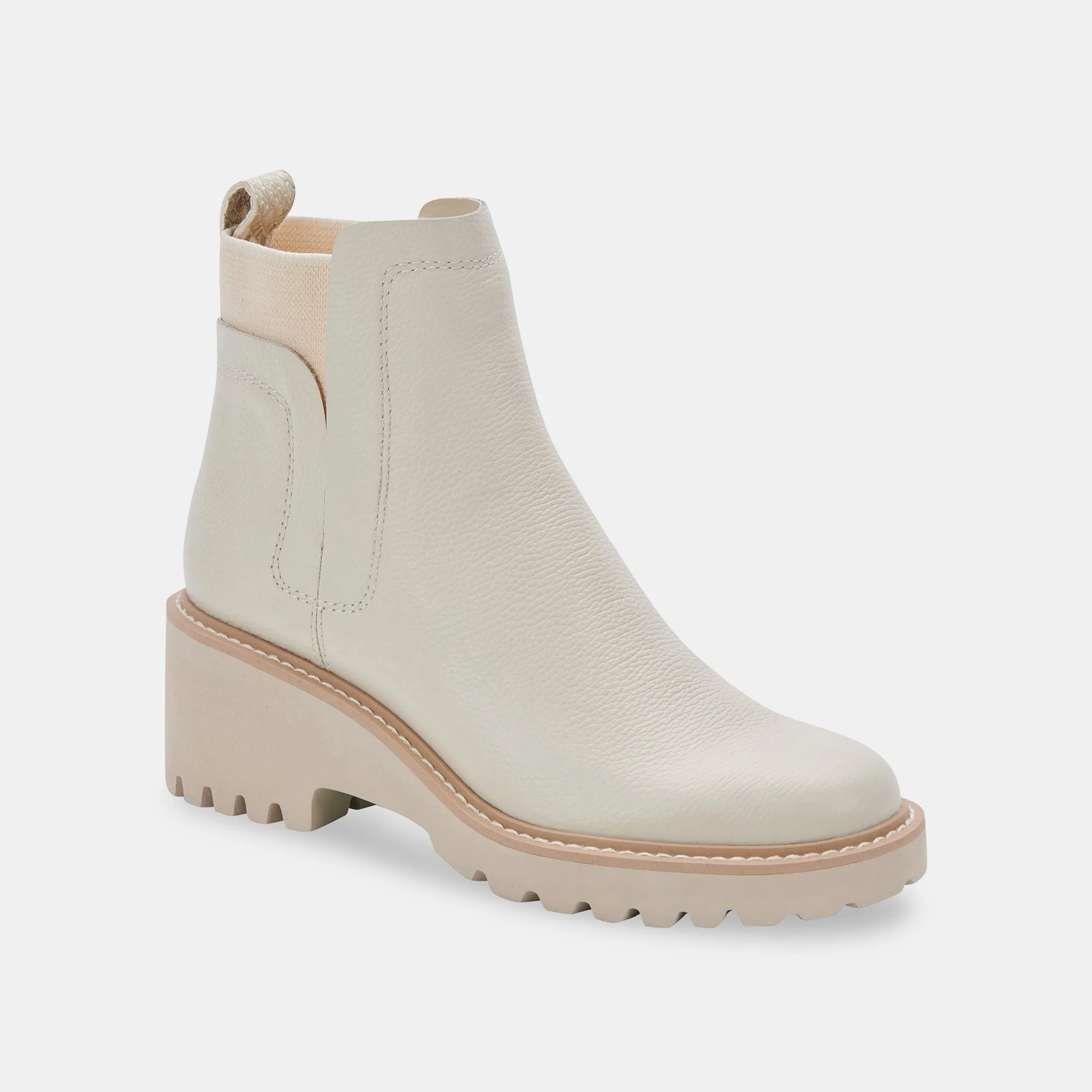 HUEY H2O WIDE BOOTIES OFF WHITE LEATHER