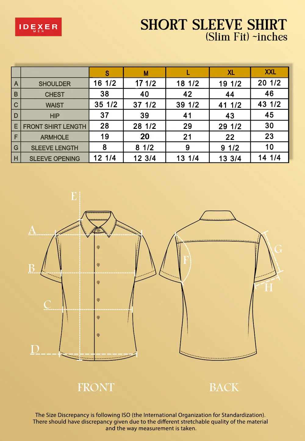 IDEXER SHORT SLEEVE SHIRT [SLIM FIT] ID0254