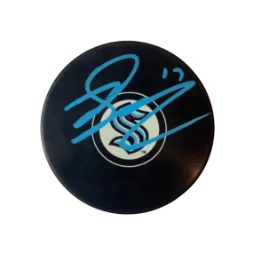 Jaden Schwartz Seattle Kraken Autographed Logo Puck - JSA COA