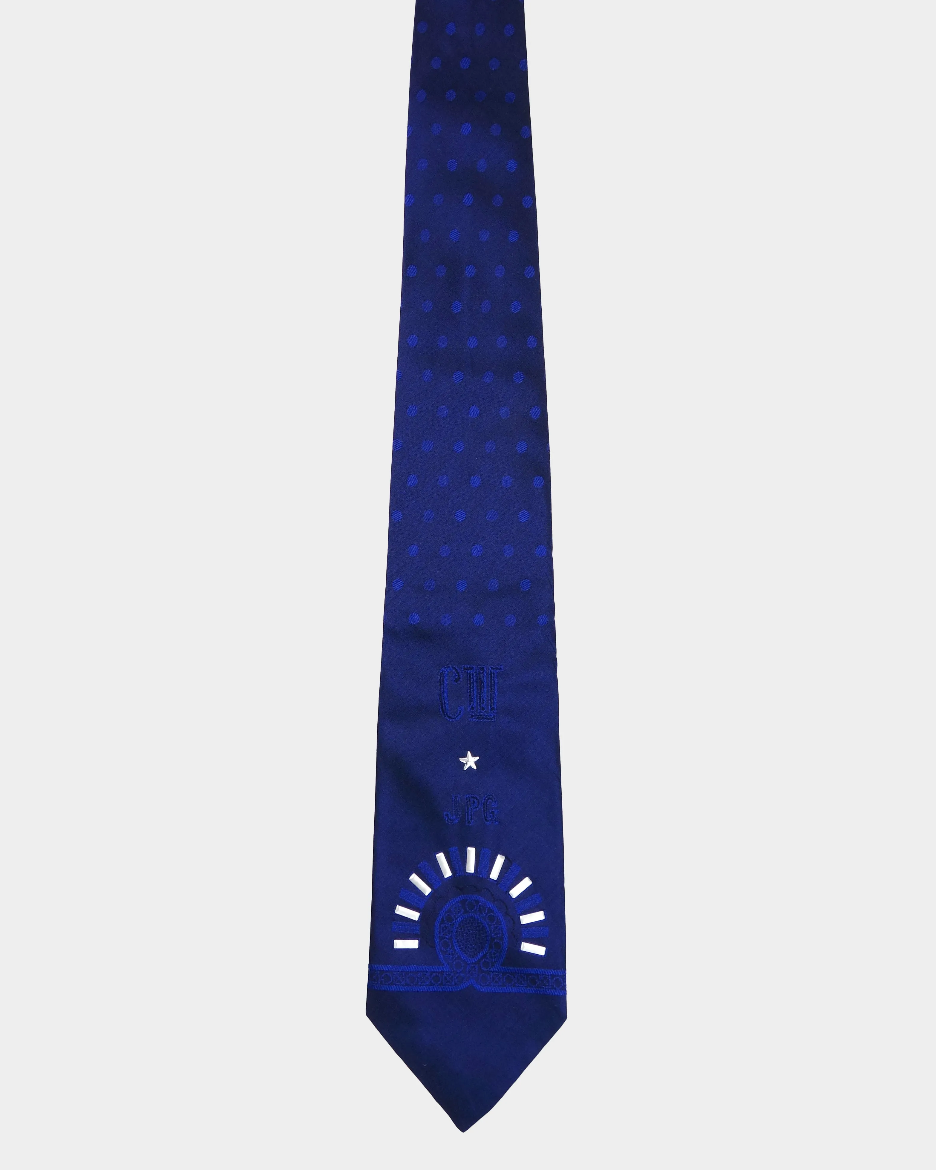 Jean Paul Gaultier Metallic Details Blue Tie 2000´s