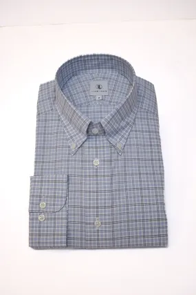 Liam John Blue and Navy Plaid Sport Shirt