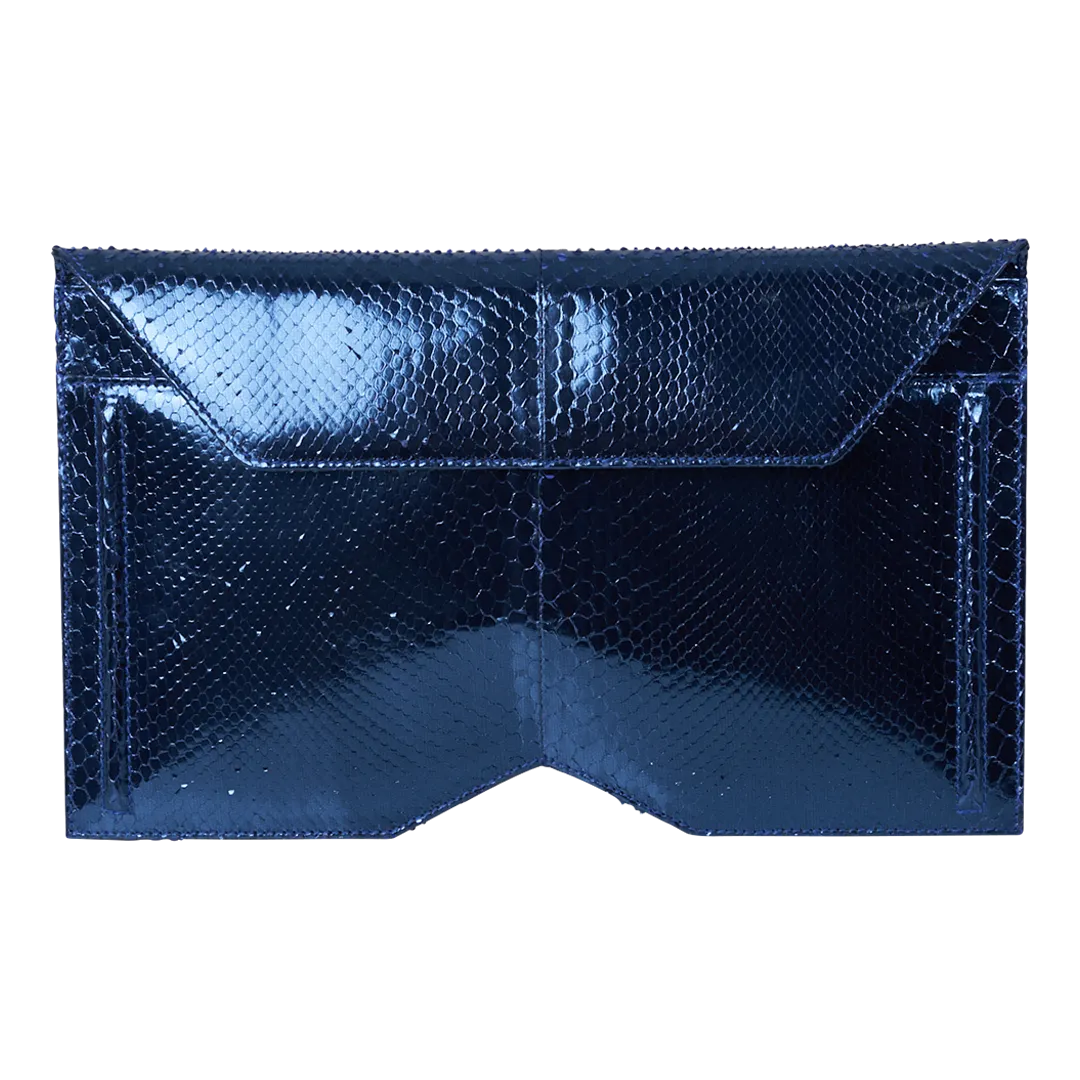 Linea Clutch Python Blue