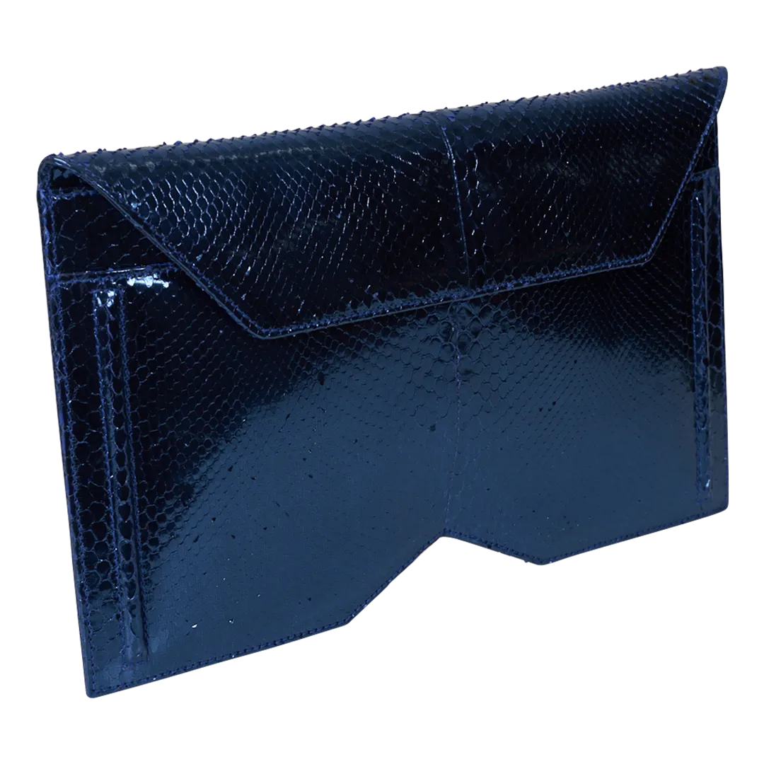 Linea Clutch Python Blue