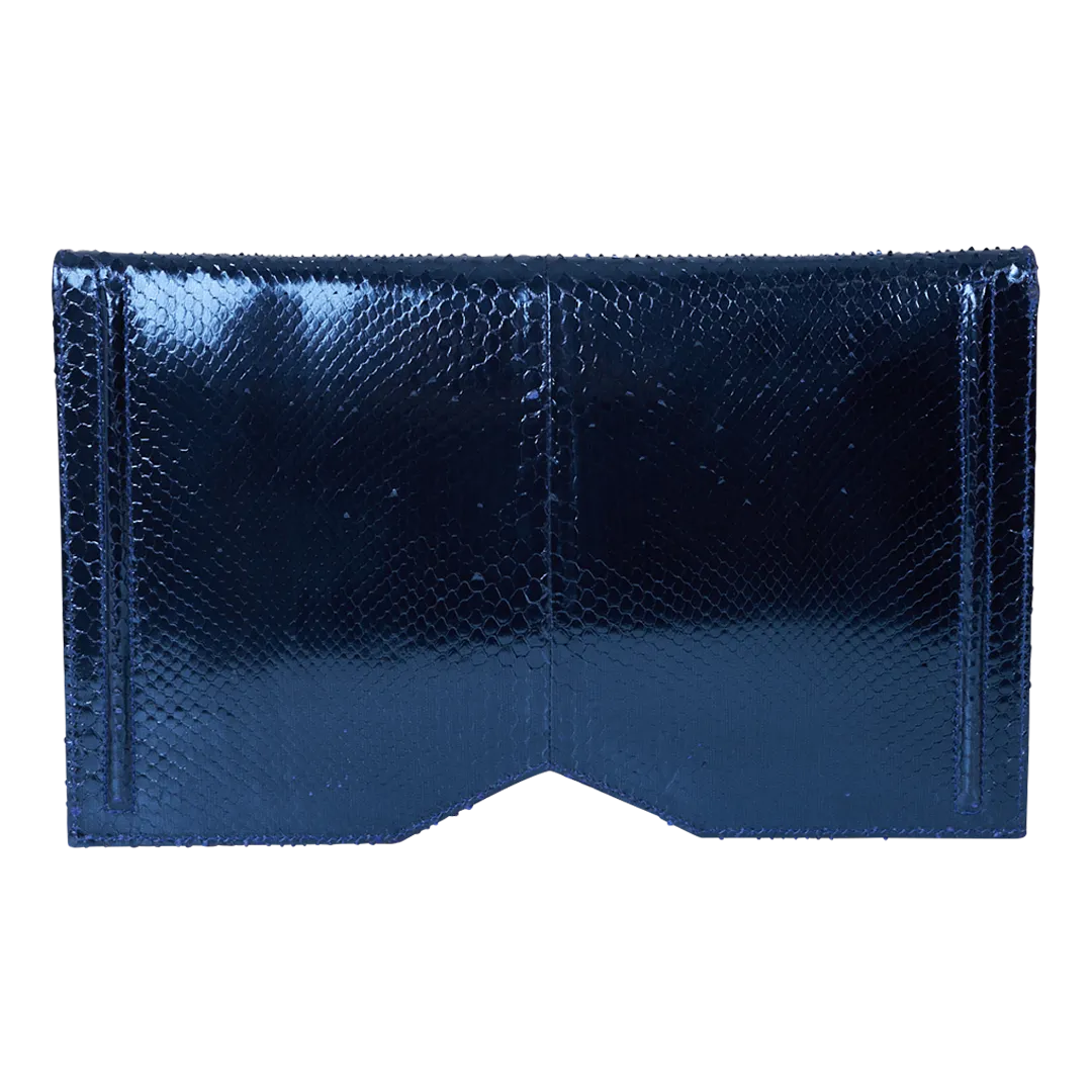 Linea Clutch Python Blue