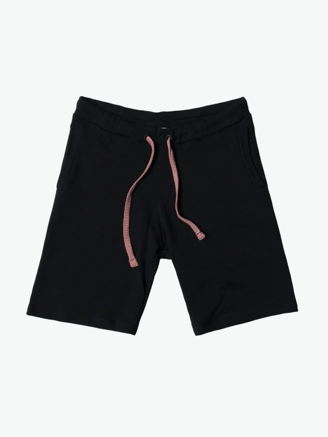 Loopback Cotton Jersey Relaxed Shorts Black