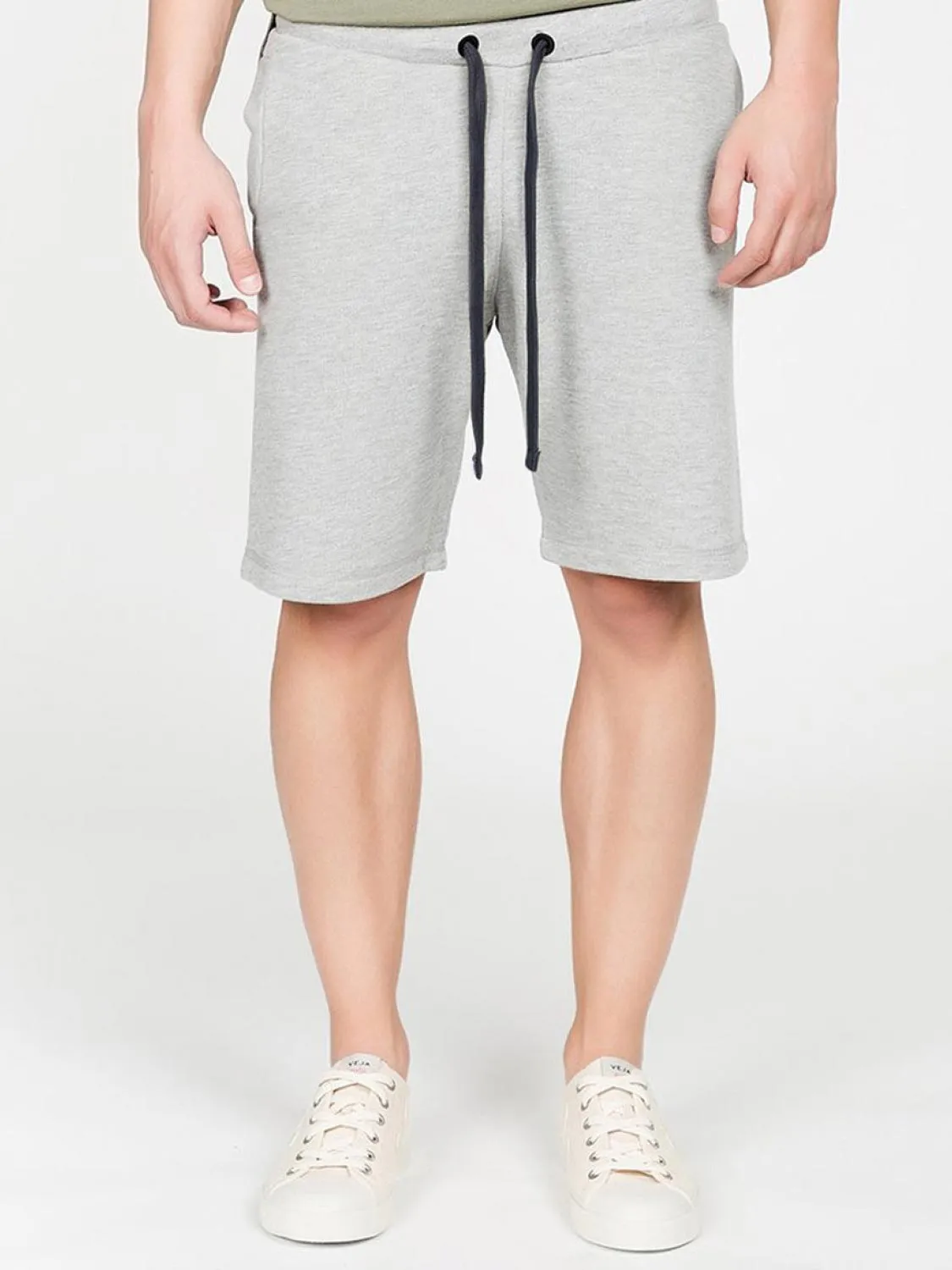 Loopback Cotton Jersey Relaxed Shorts Grey