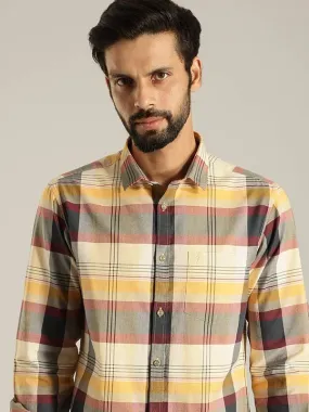 Men Checked Full Sleeve Cotton Shirt