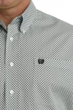 Men's Cinch GEOMETRIC PRINT BUTTON-DOWN SHORT SLEEVE WESTERN SHIRT