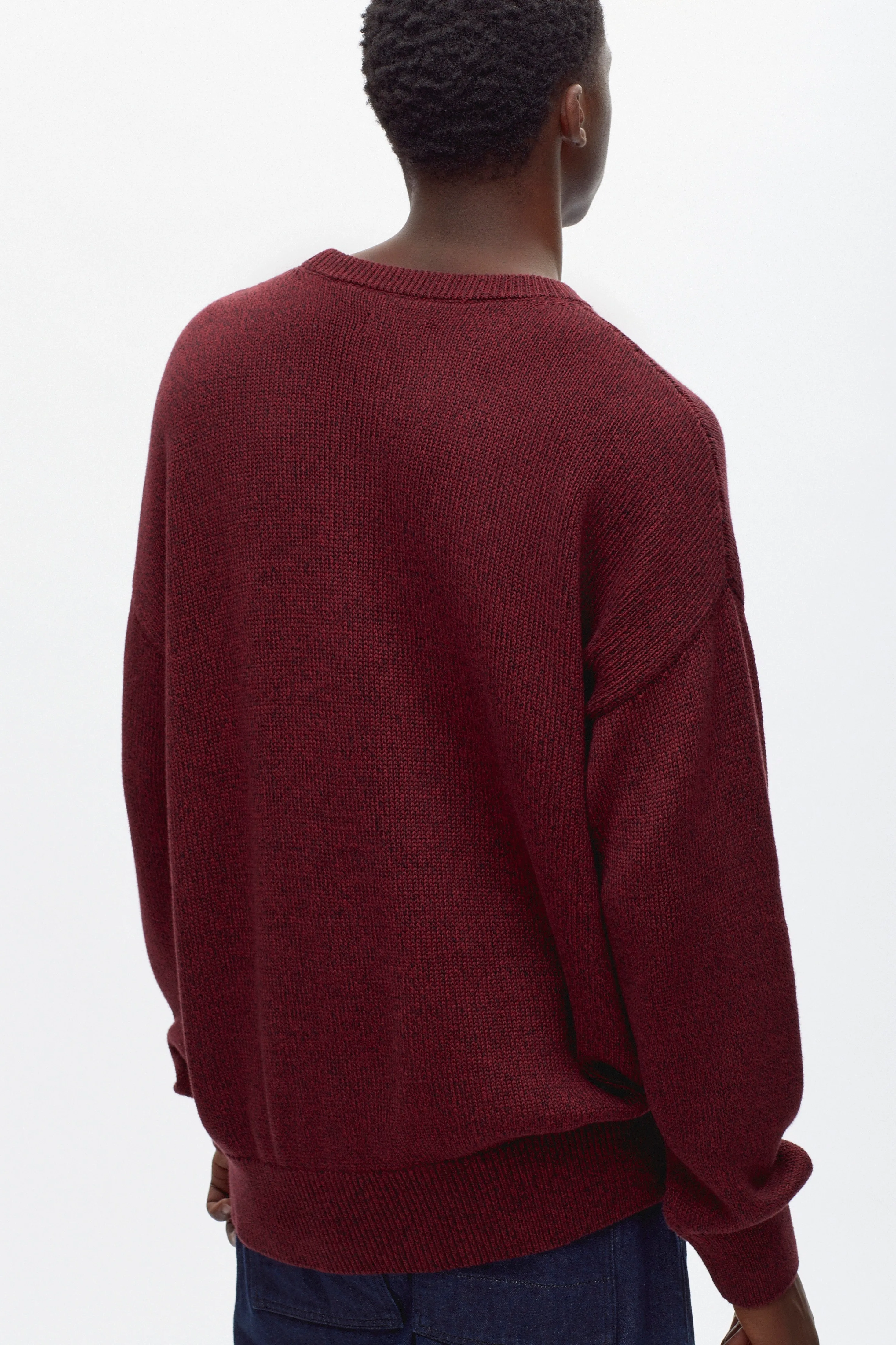 Men's Hamatah Sweater in Burgundy Melange