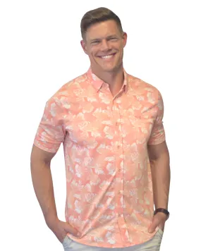 Men's Nicoby | Tropical Twist Shirt | Tangerine