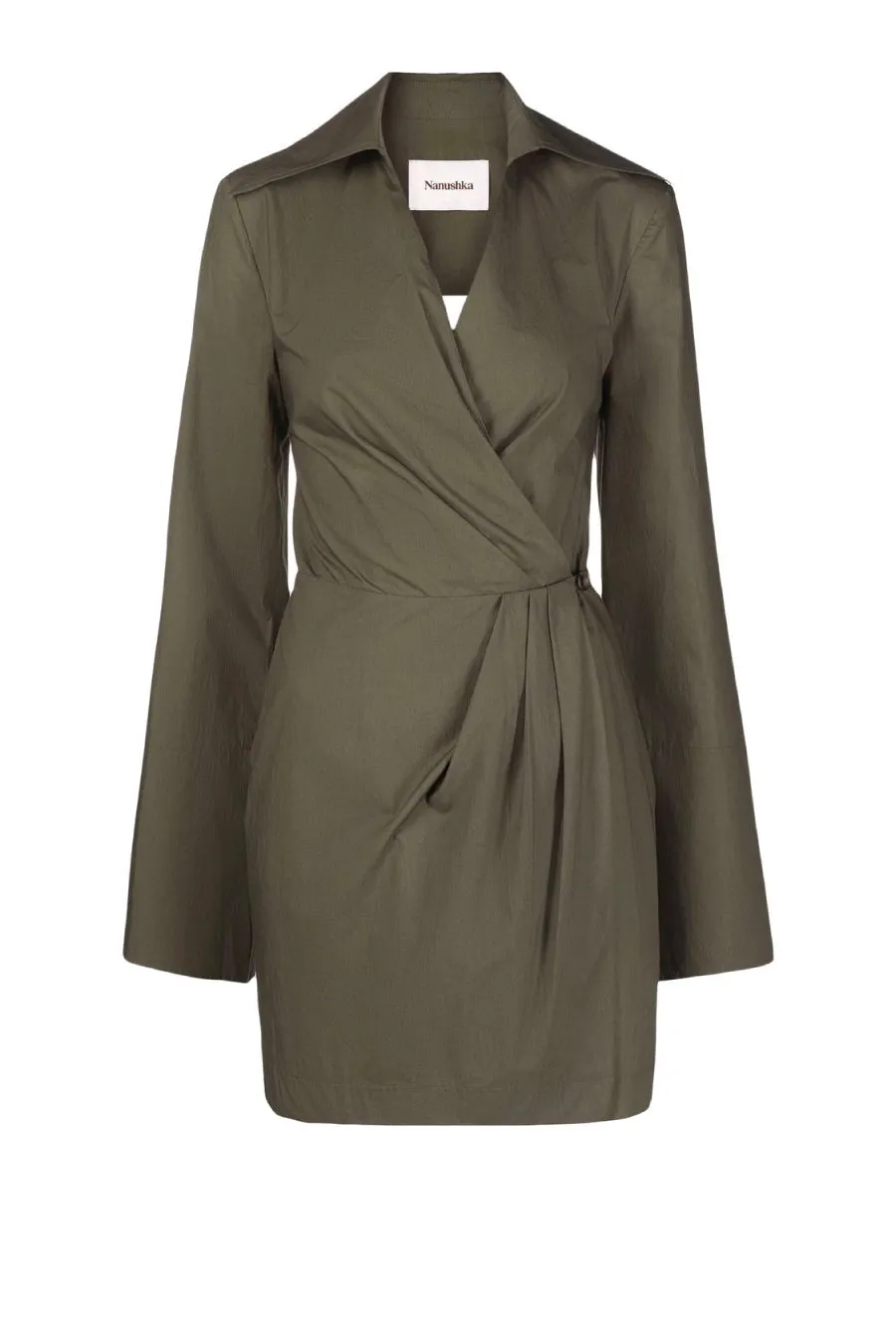 Nanushka Esma Wrap Dress - Khaki