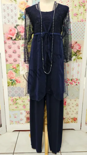 Navy 3-Piece Pants Set LR0642