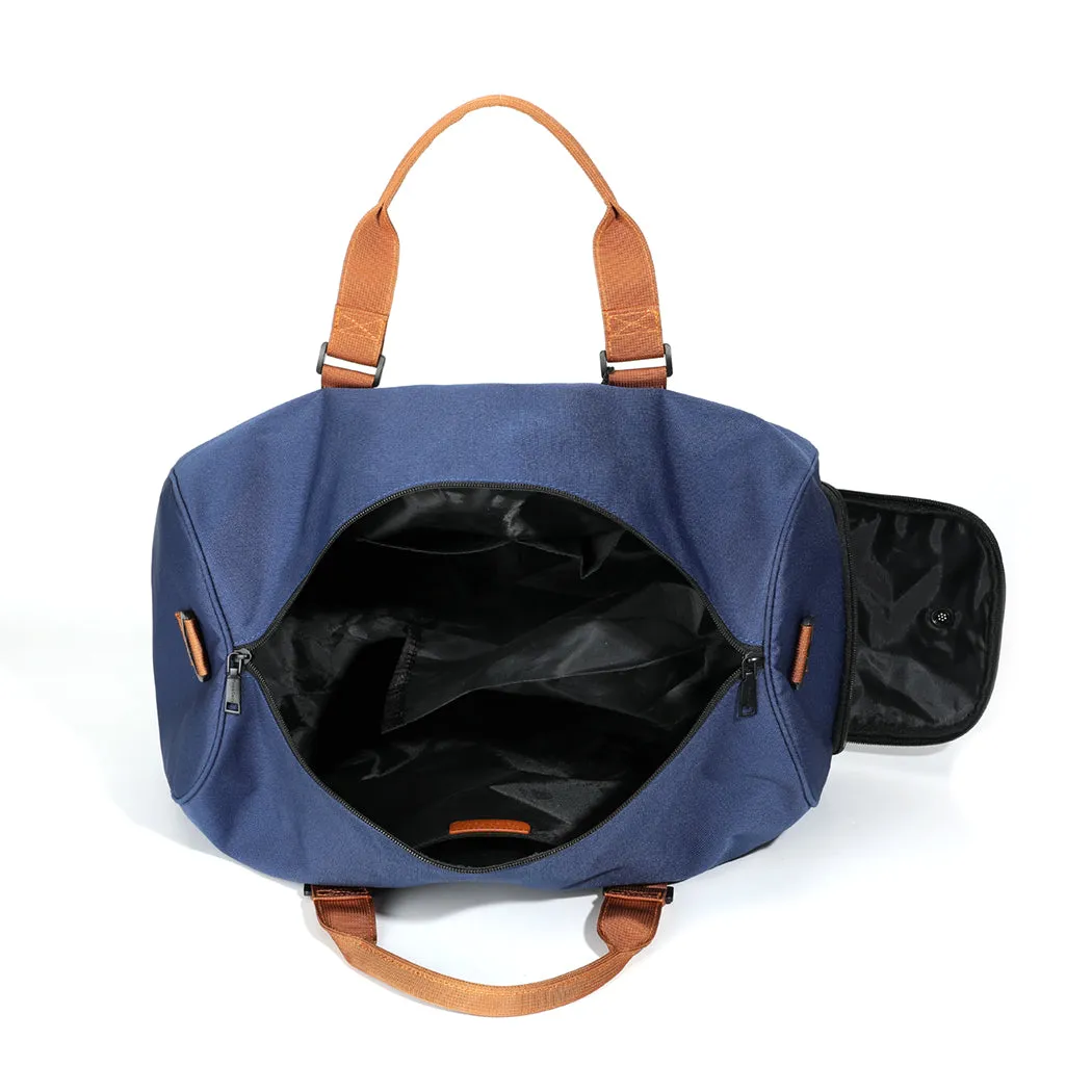 Navy Blue Nylon Travel Bag