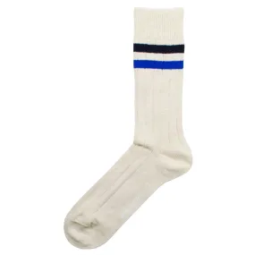 Norse Projects - Bjarki Slub Stripe Socks - Twilight Blue