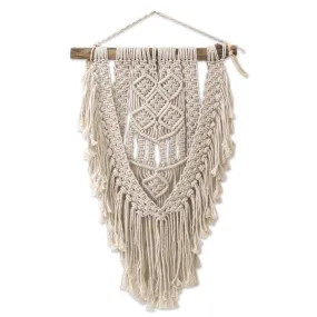 Novica Dawn In Tegalalang Cotton Macrame Wall Hanging