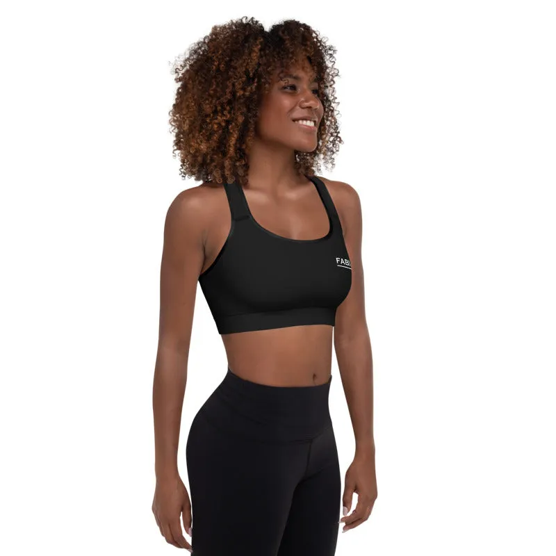 Padded Sports Bra By Bodybuilding Champ Fabiana Souza - Black Color