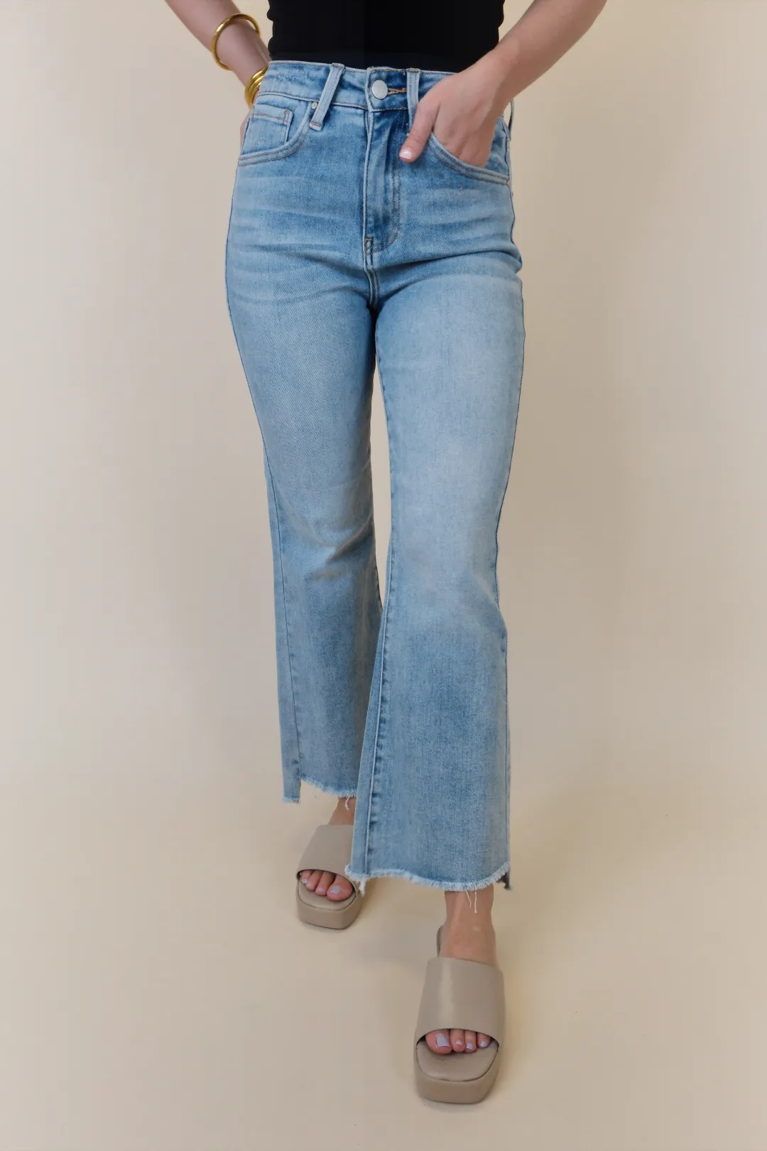 Paige High Rise Crop/Flare Jeans