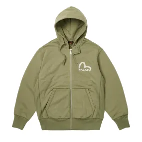 Palace x Evisu Zip Sweatshirt Olive