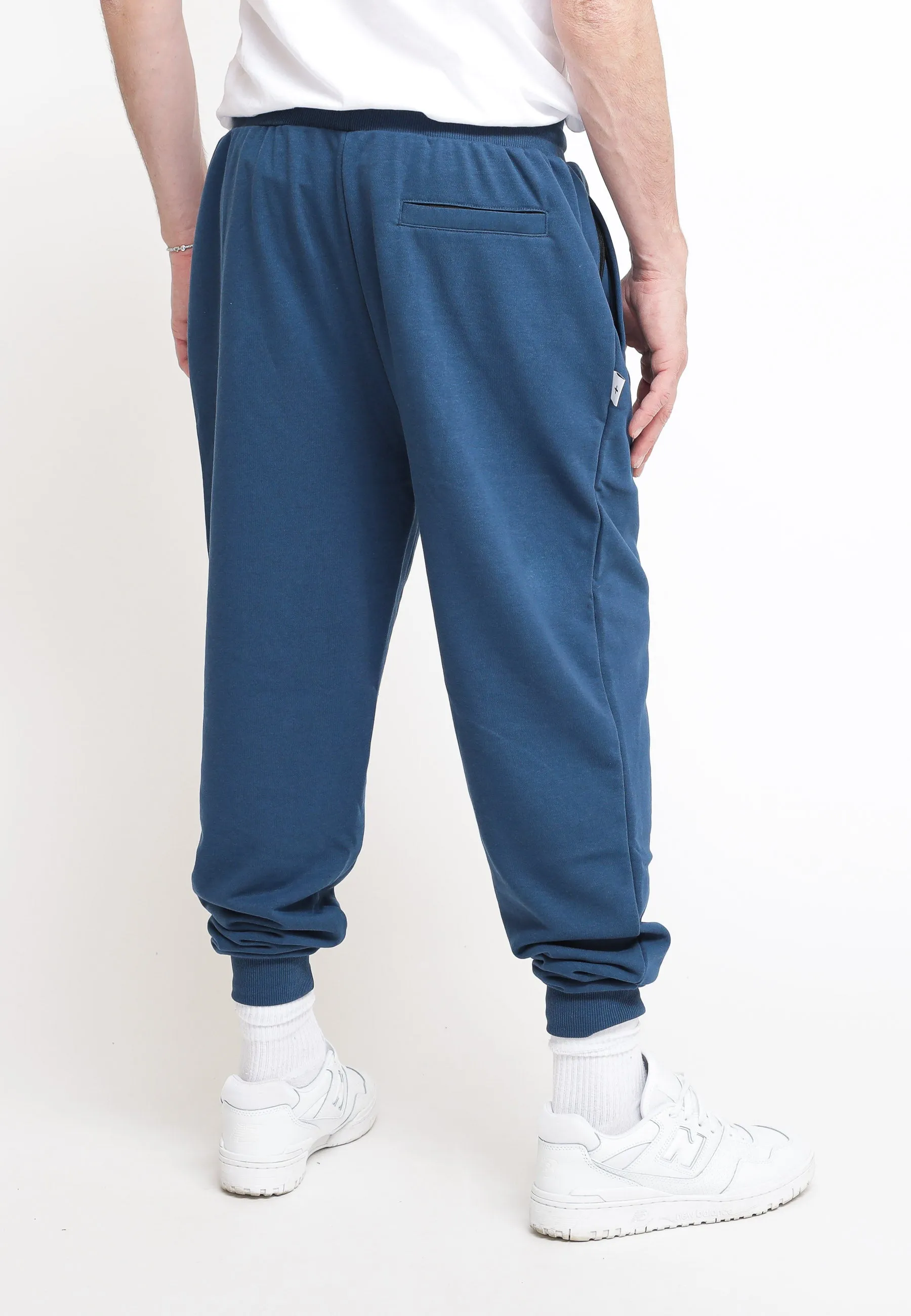 Pantalone Felpa Tasche Zip Tessuto Riciclato Sailor Blue