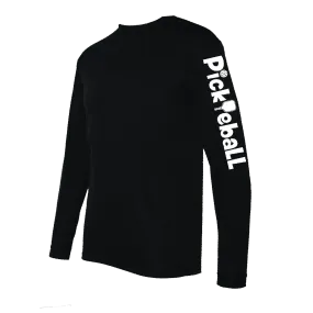 Pickleball Horizontal (Customizable) | Men’s Long Sleeve Raglan Athletic Shirts | 75/13/12 Poly/Cotton/Rayon