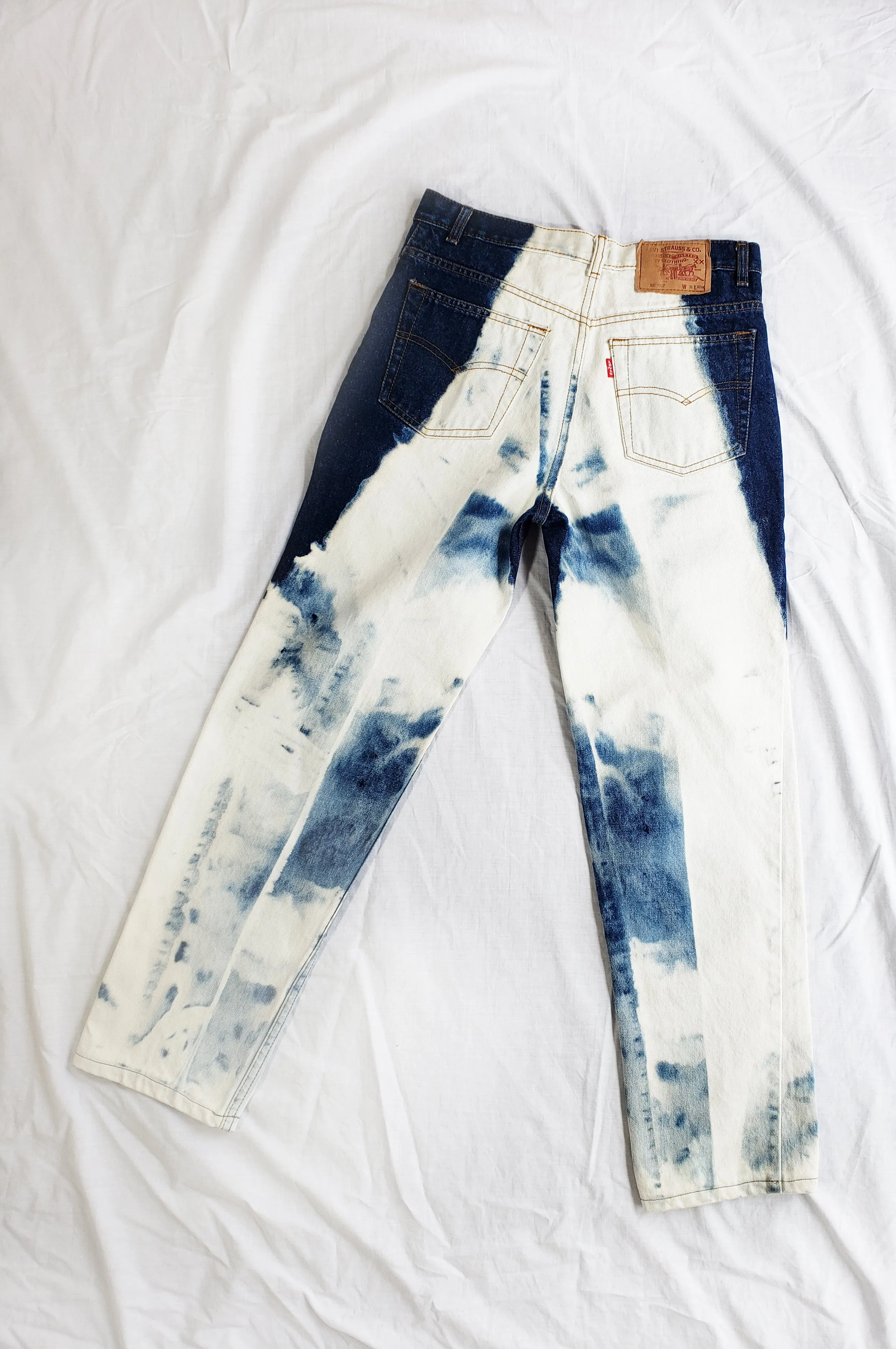 Pipe Bleached Levis - Size 31 Straight Leg