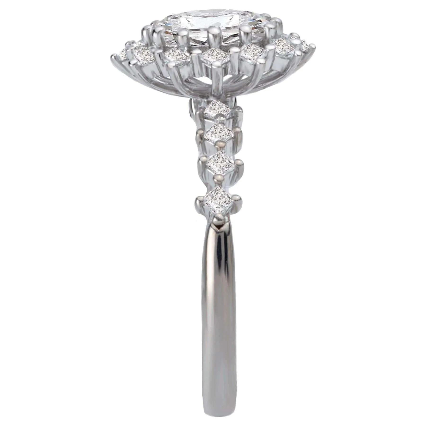 "The Hudson" Halo Semi-Mount Diamond Ring