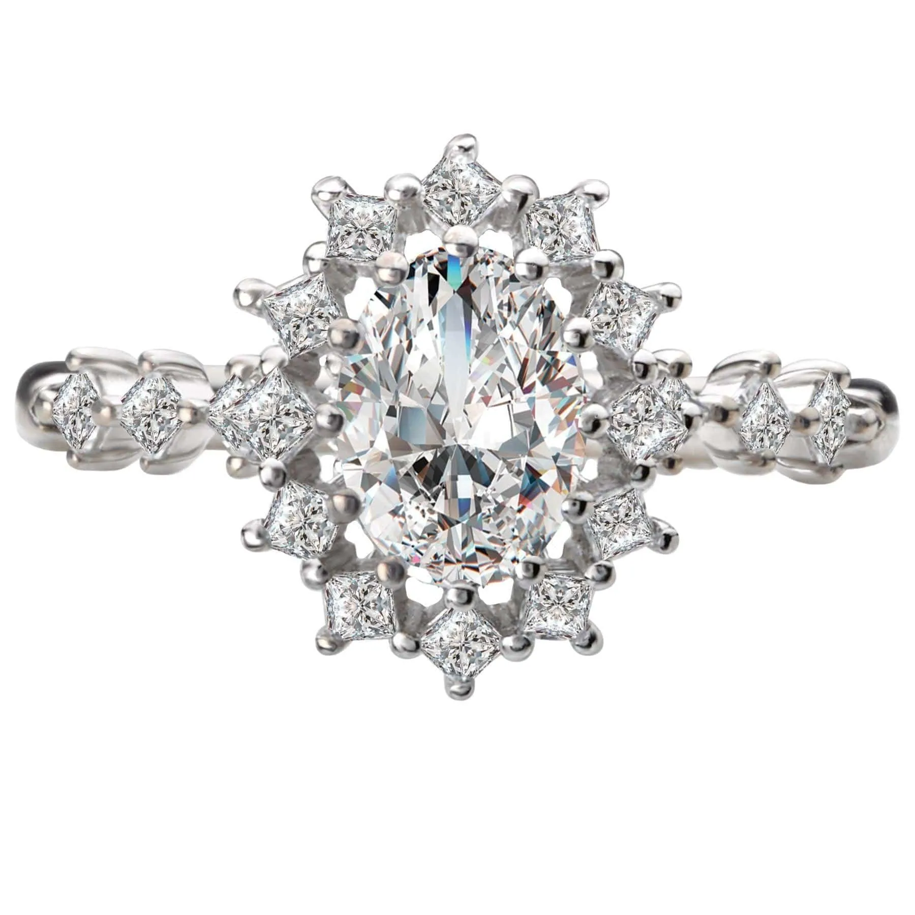 "The Hudson" Halo Semi-Mount Diamond Ring