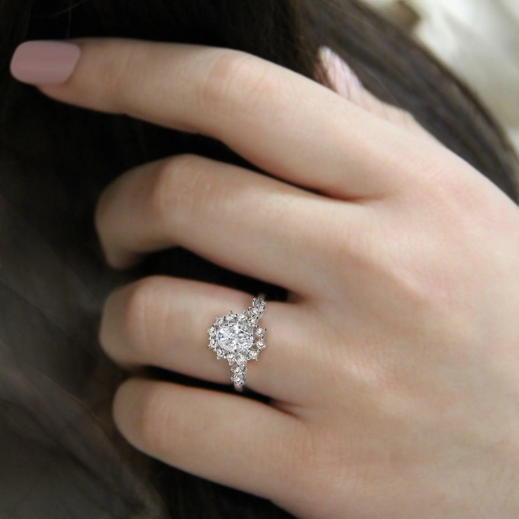 "The Hudson" Halo Semi-Mount Diamond Ring