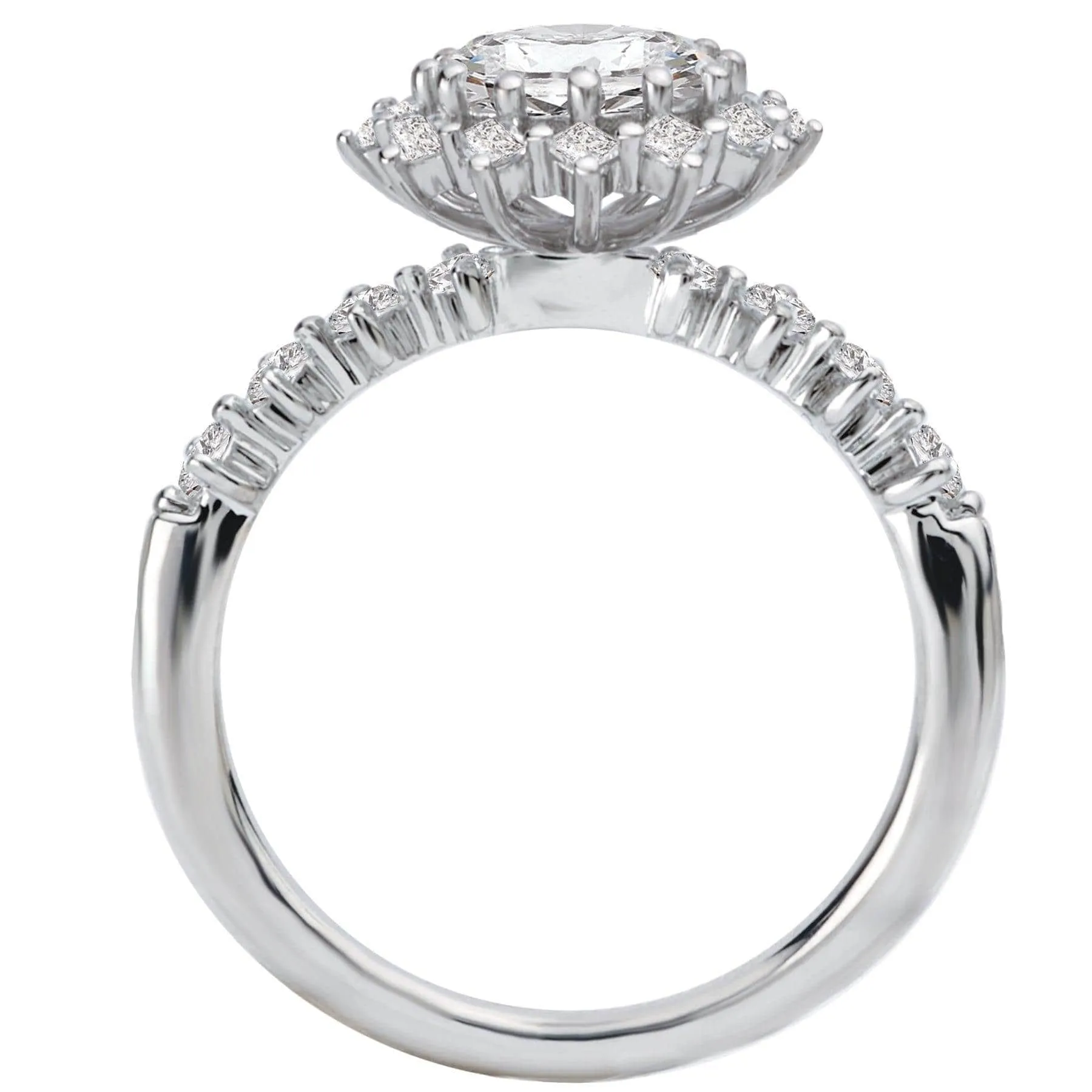 "The Hudson" Halo Semi-Mount Diamond Ring