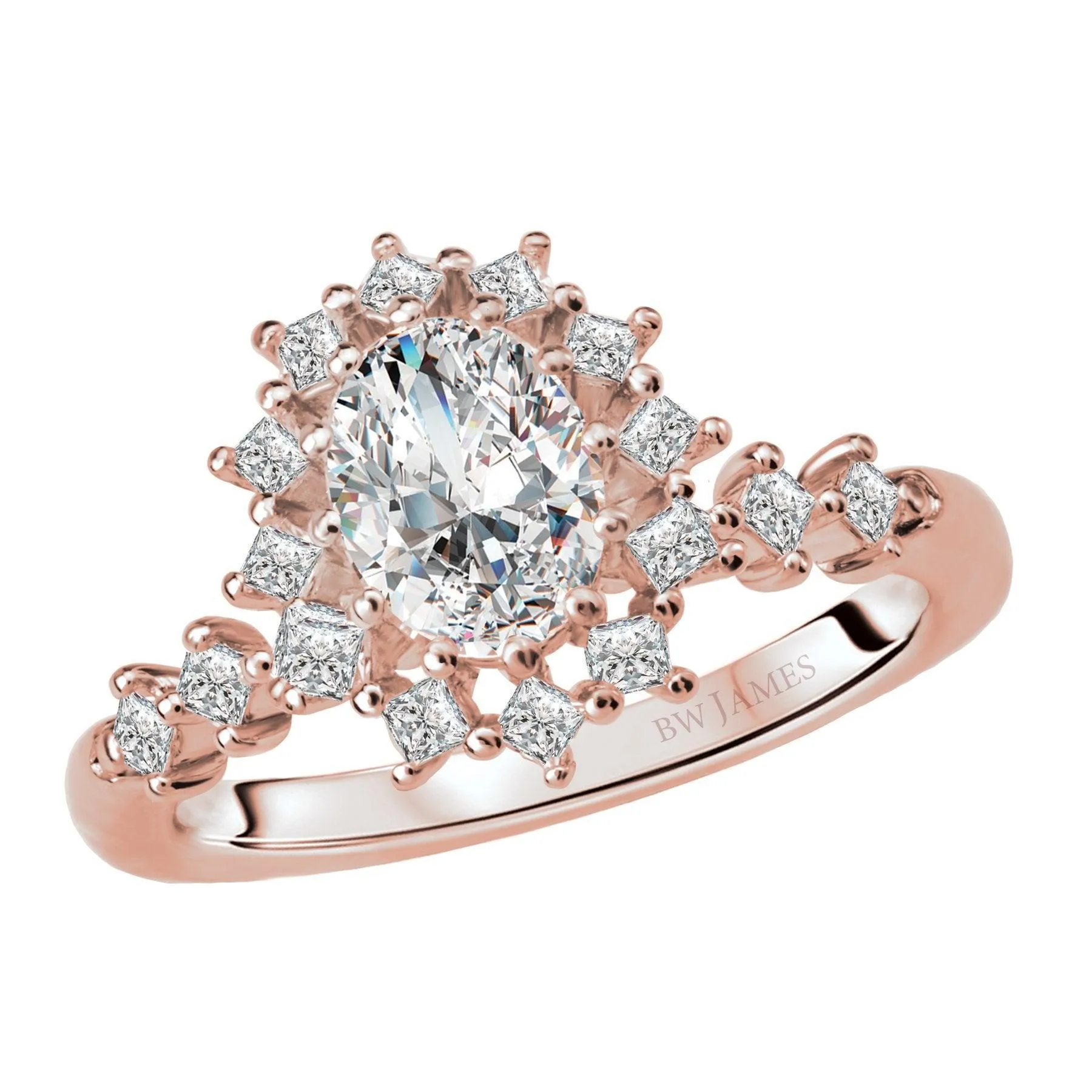 "The Hudson" Halo Semi-Mount Diamond Ring