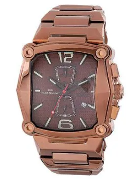 Reactor Mens Nucleus Chrono - Coffee-Plated Design - Espresso Brown Dial - Date