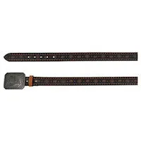 RED DIRT HAT CO MENS BELT BLACK W/RUST BISON AND BROWN PRINTED DESIGN