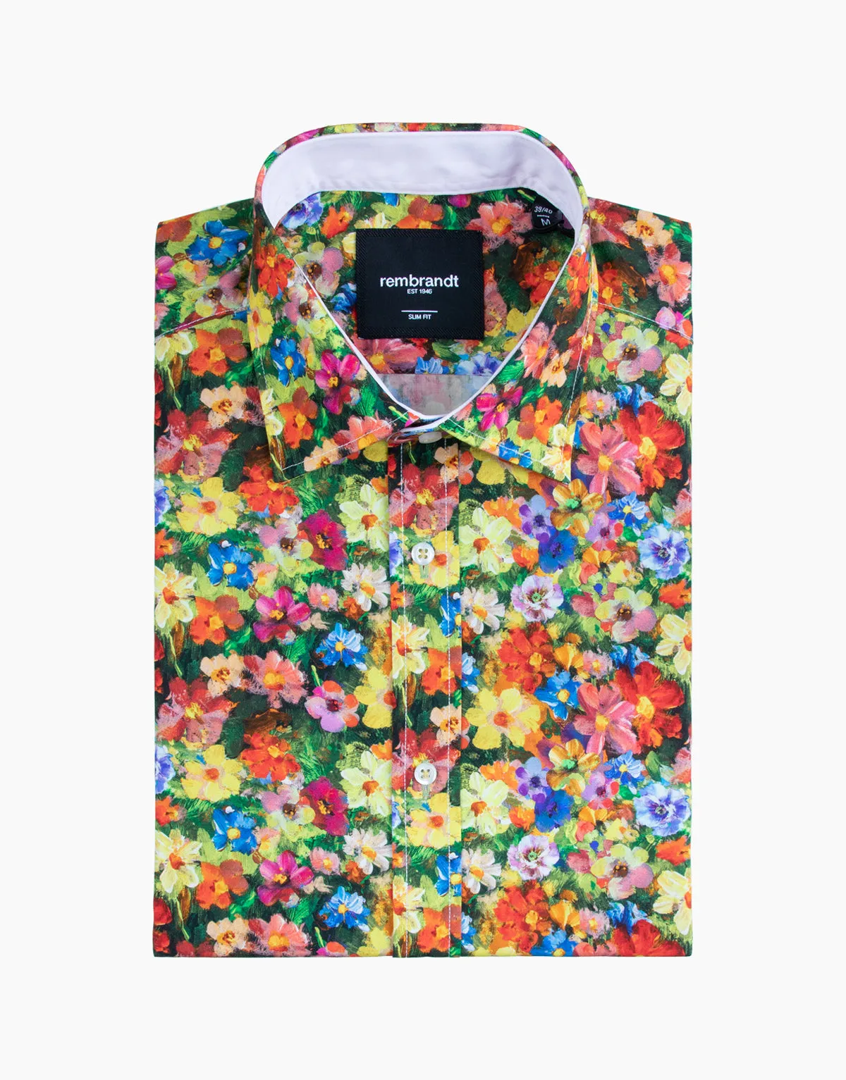 Rembrandt - Barbican Shirt - Yellow Painted Floral Shirt