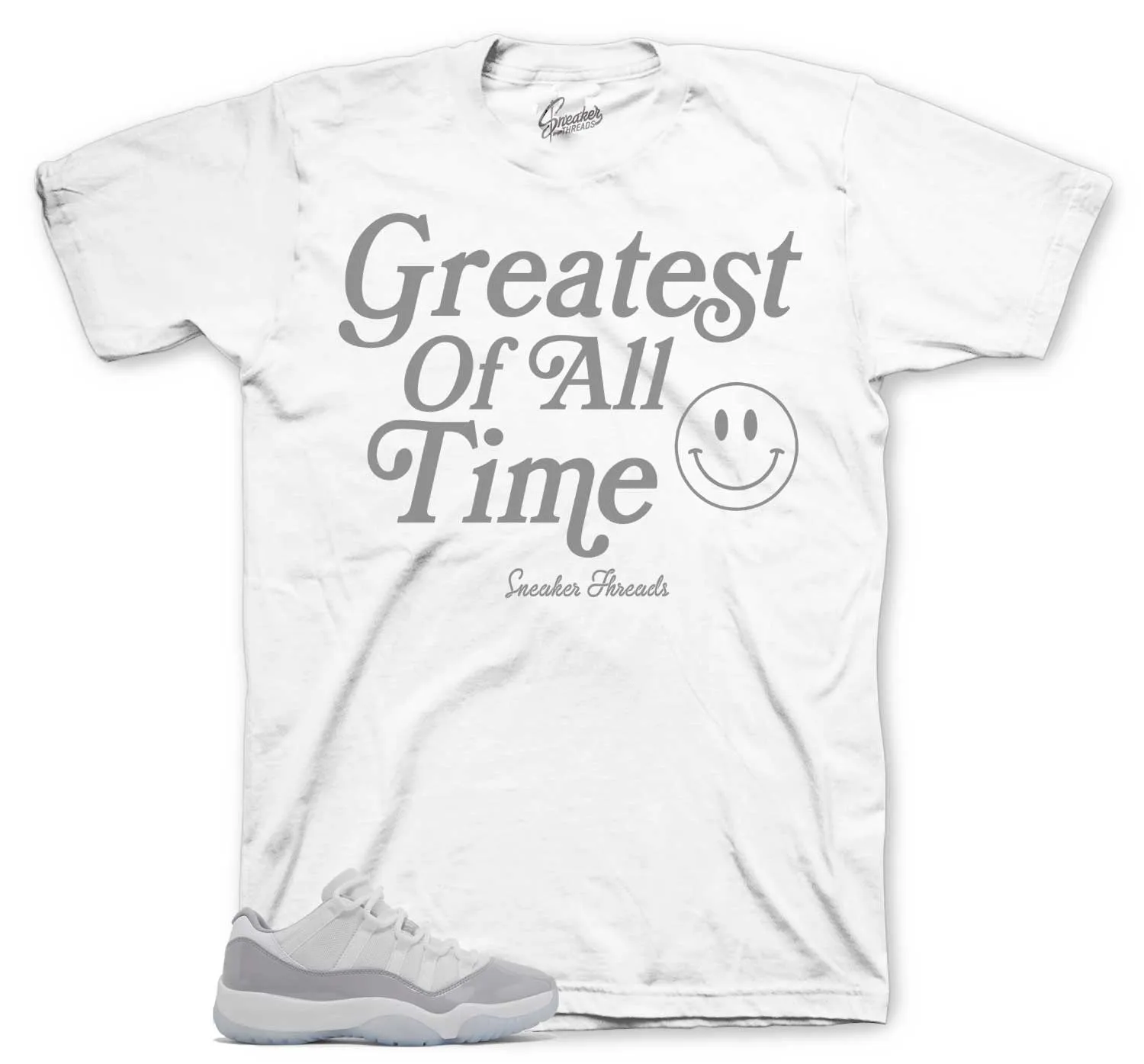 Retro 11 Cement Grey Shirt - Goat - White