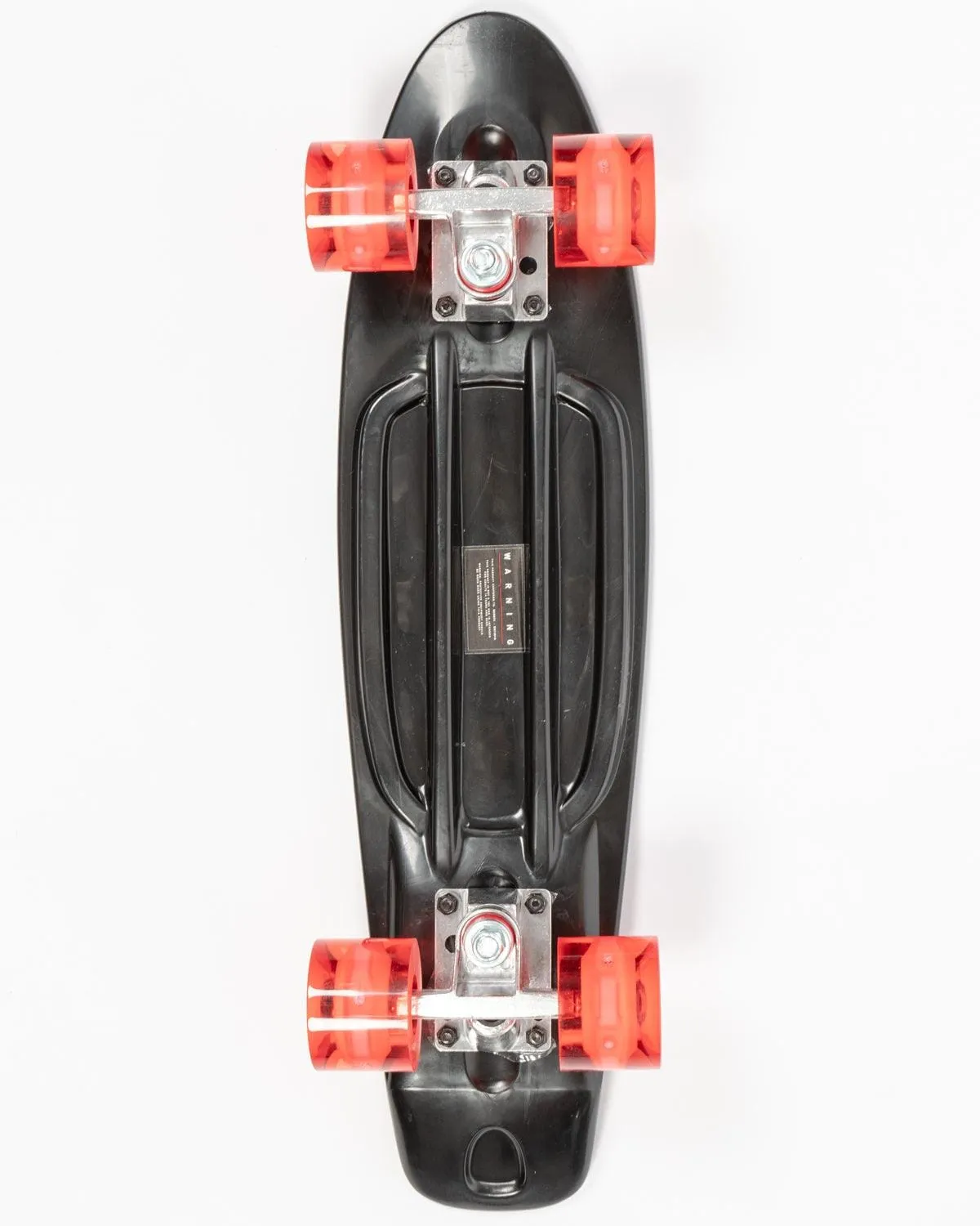 Retroride Mini Skateboard with Flashing Wheels - Black/Red