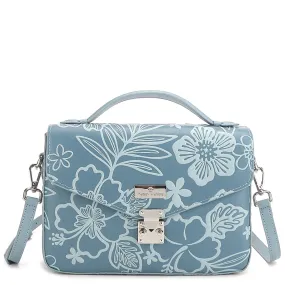 Satchel Alice Cherry Blossom Embossed Blue