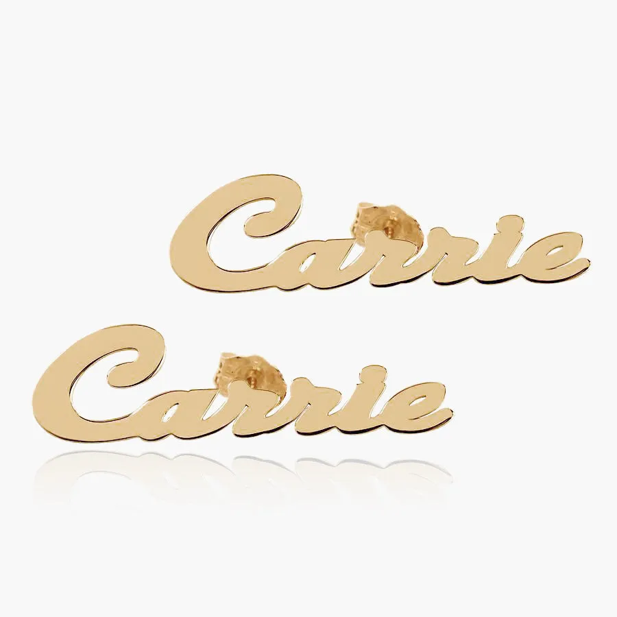 Script Name Earrings