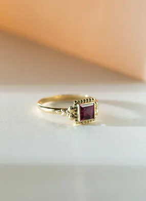 Senda rhodolite 14k gold ring