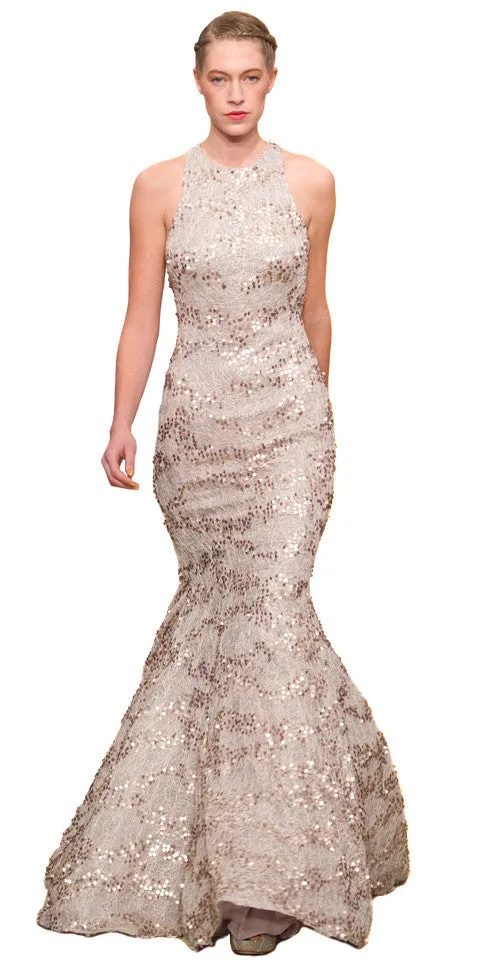 Sequin Fishtail Gown