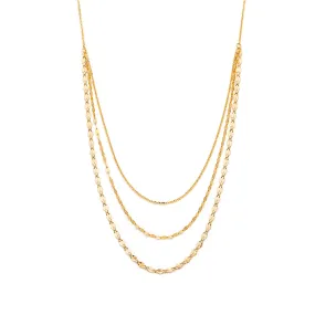 Shimmer 3-Layer Necklace | 10k Gold