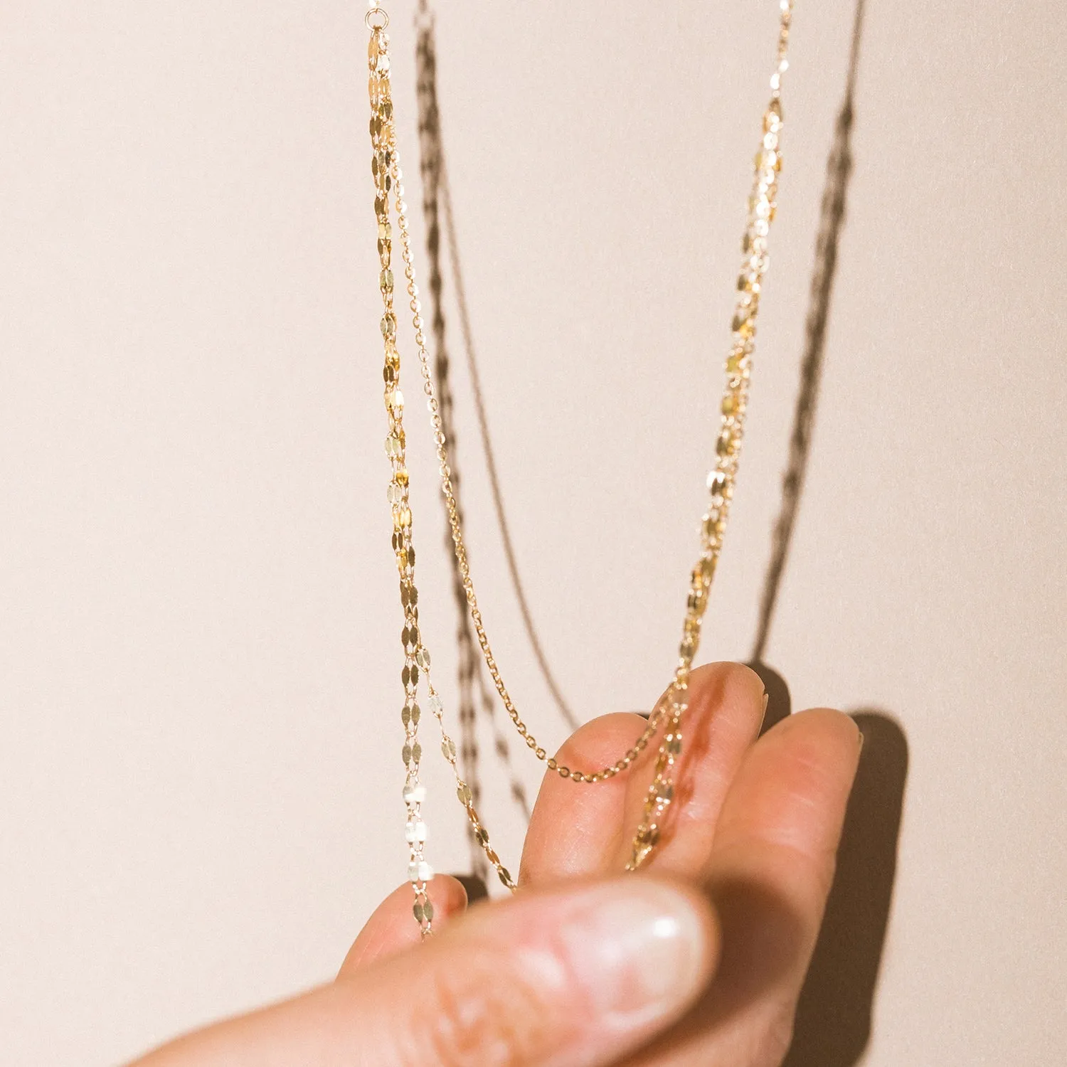 Shimmer 3-Layer Necklace | 10k Gold